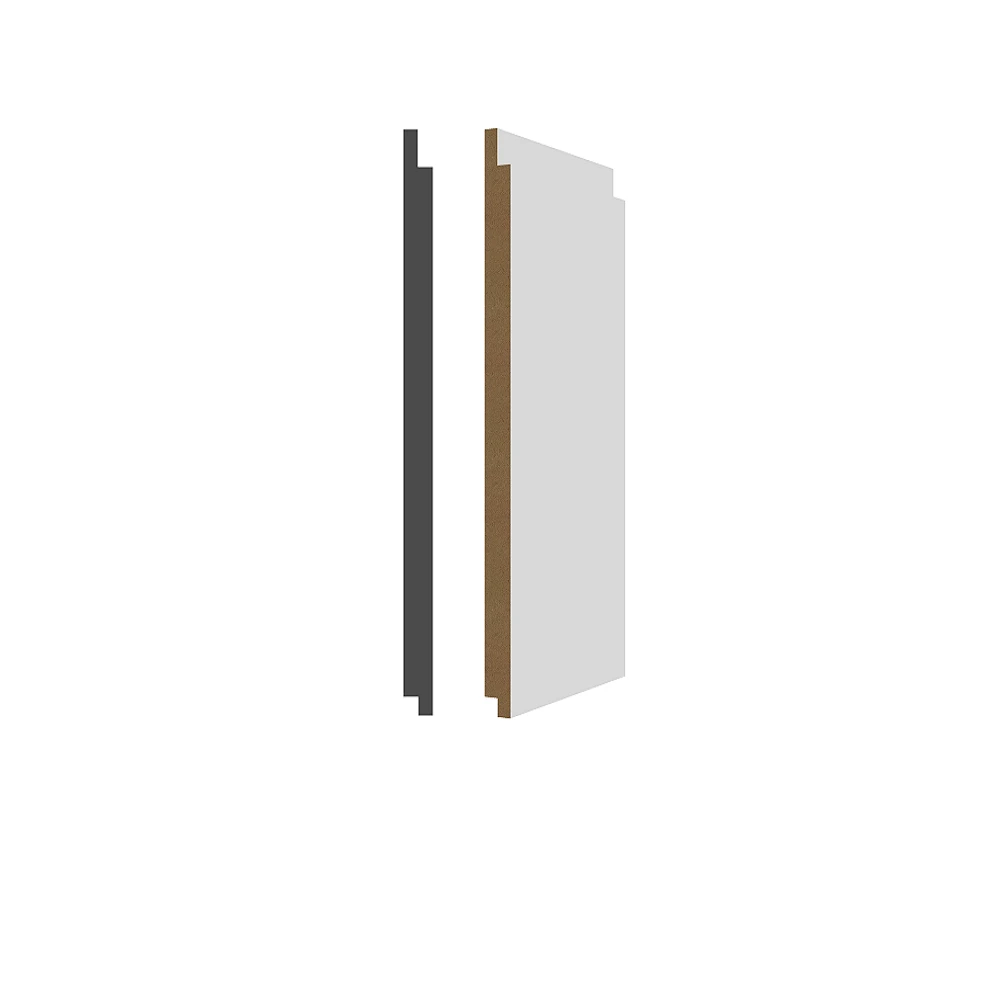 Λευκό ασταρωμένο MDF Wainscot Shiplap